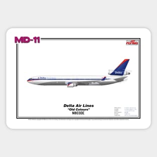 McDonnell Douglas MD-11 - Delta Air Lines "Old Colours" (Art Print) Sticker